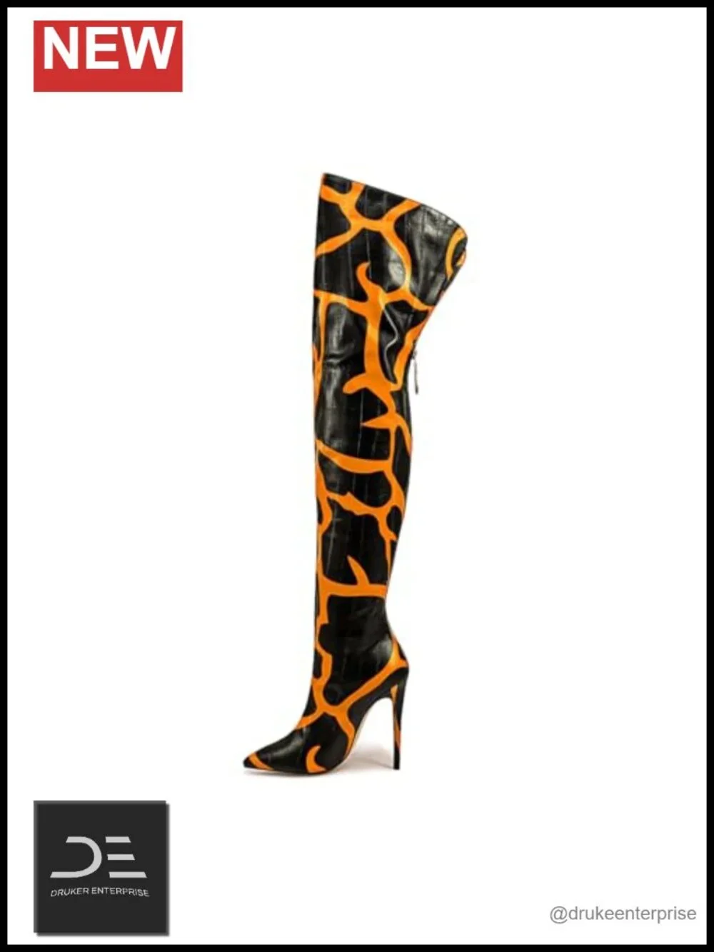 Women's Over the Knee Boots Stiletto Heel Pointed Toe Back Zip PU Leather